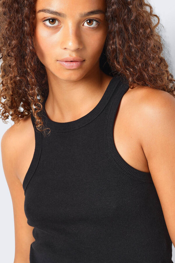 Noisy May T-shirt estilo nadadora preto