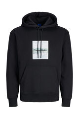 Jack & Jones Moletom com capuz e Sweatshirt descontraído preto