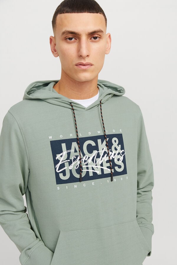 Jack & Jones Sudadera est&aacute;ndar fit capucha verde