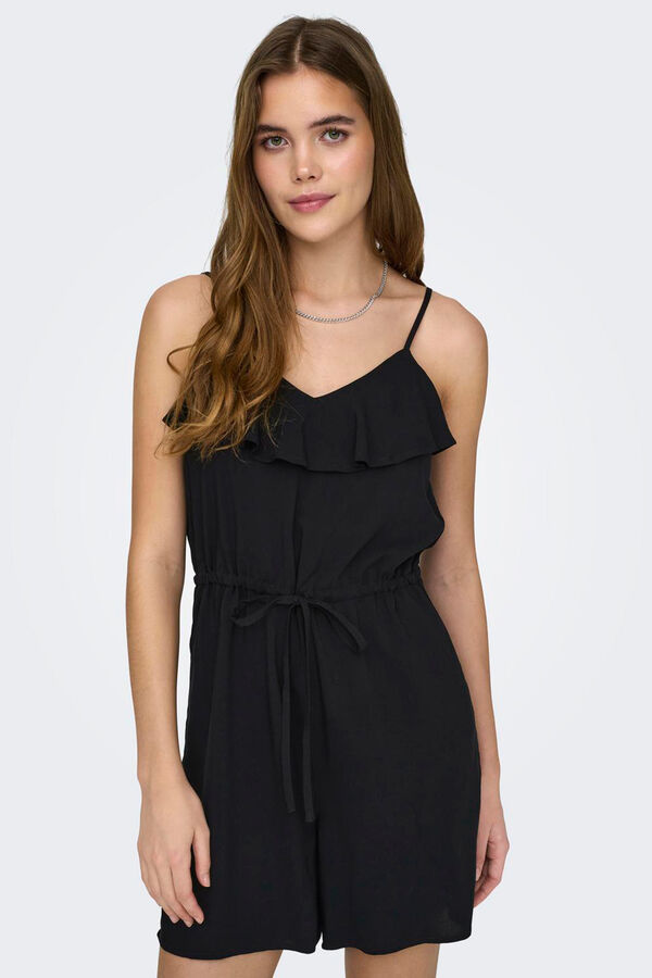 Only Macac&atilde;o curto al&ccedil;as preto