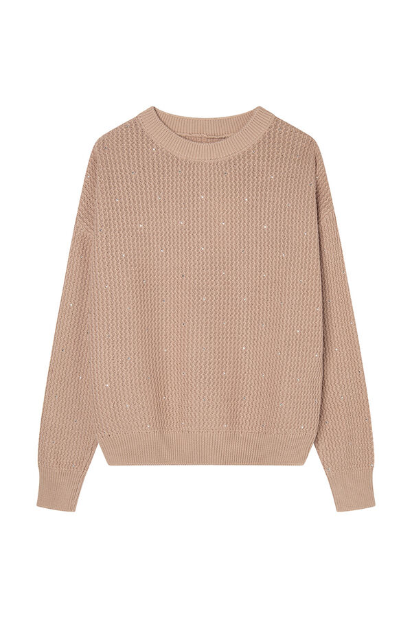 Springfield Camisola cristais algod&atilde;o rosa