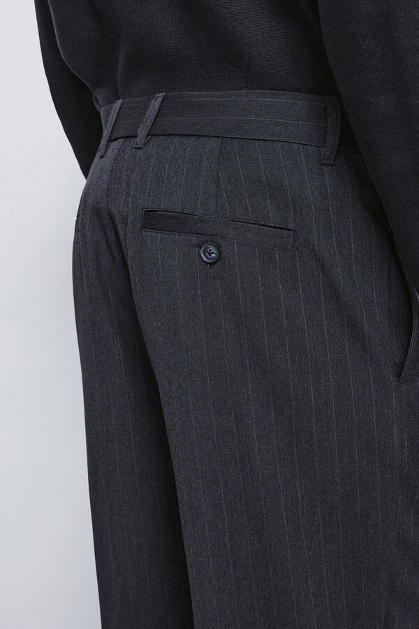 Springfield Pantal&oacute;n rayas straight fit gris