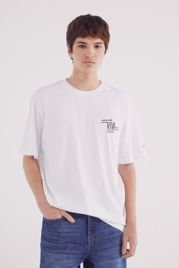 Springfield Camiseta Viva a Su&eacute;cia branco