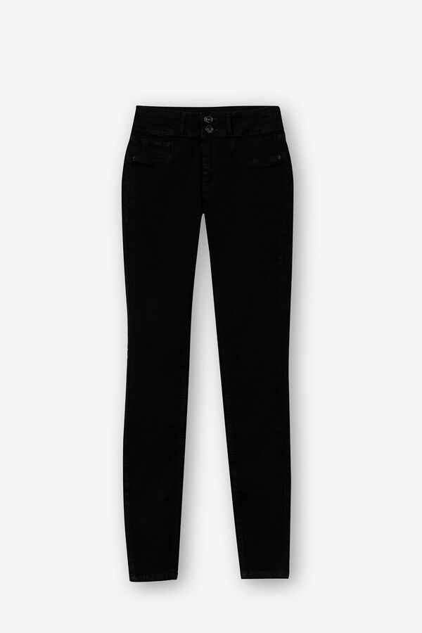 Springfield Jeans One Size Skinny Classic High Waisted preto