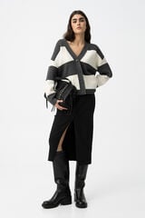 Tiffosi Falda midi vaquera negro