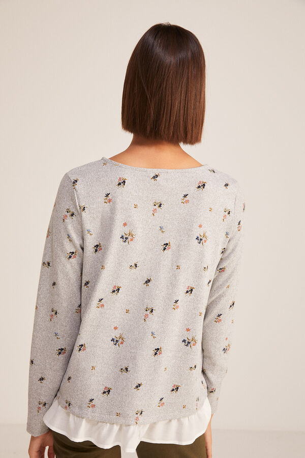 Springfield T-shirt Bimat&eacute;ria Estampada cinzento