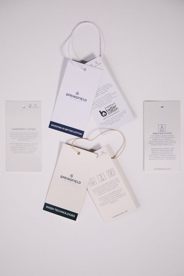 Springfield Pantal&oacute;n cargo lavado slim fit azul