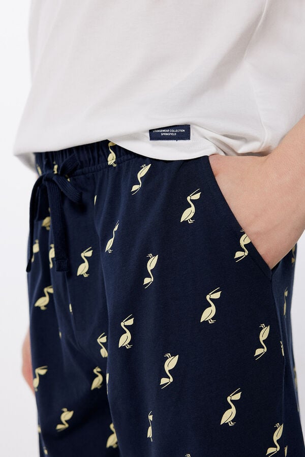 Springfield Pijama corto pel&iacute;cano azul