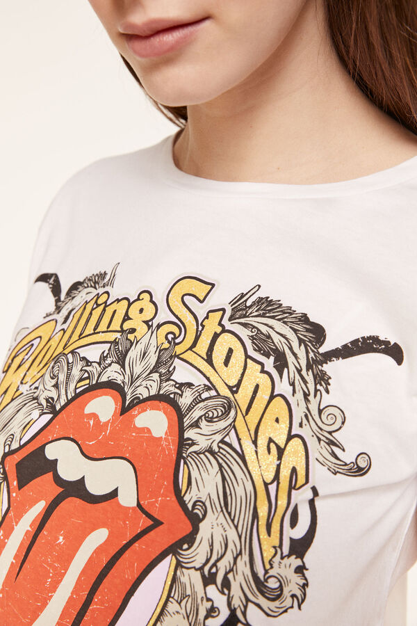 Springfield Camiseta "Rolling Stones" blanco