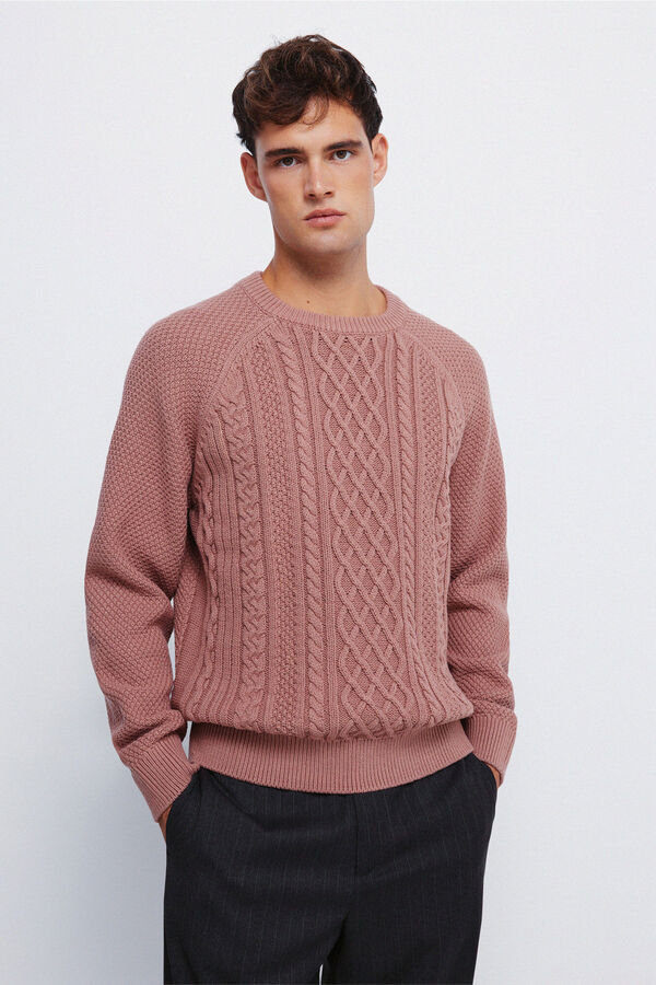Springfield Camisola grosso aran&ecirc;s rosa
