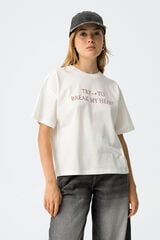 Tiffosi Young Camiseta estampada con aplique beige