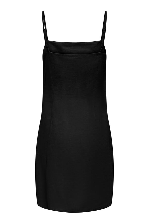 Only Vestido curto de linho preto