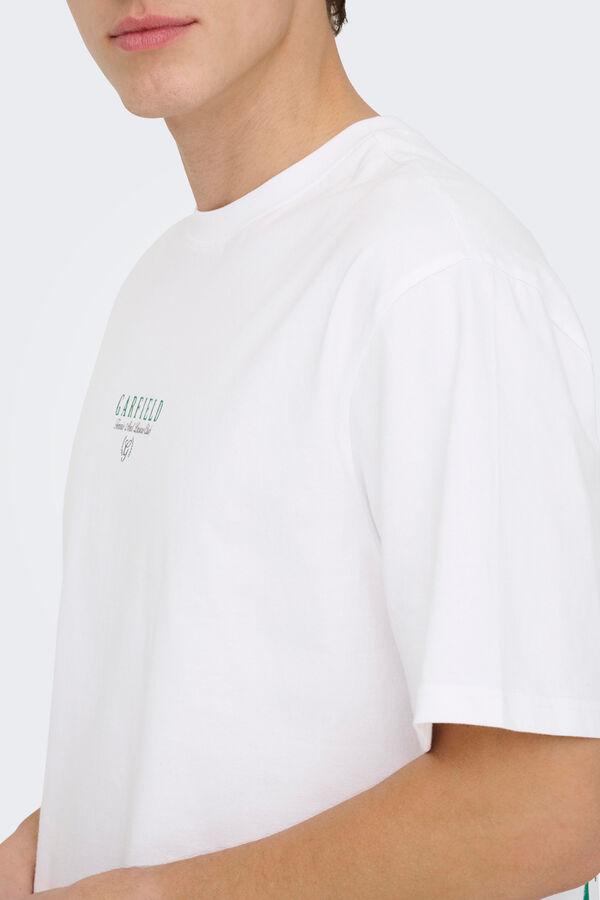 Only & Sons Camiseta Garfield blanco