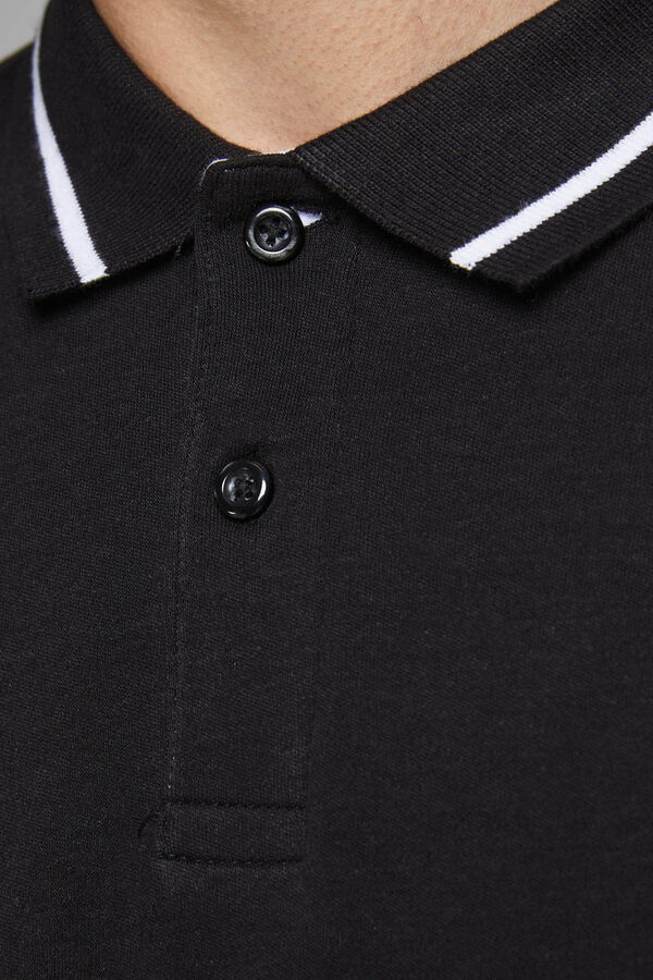 Jack & Jones Polo algod&oacute;n cuello contraste negro