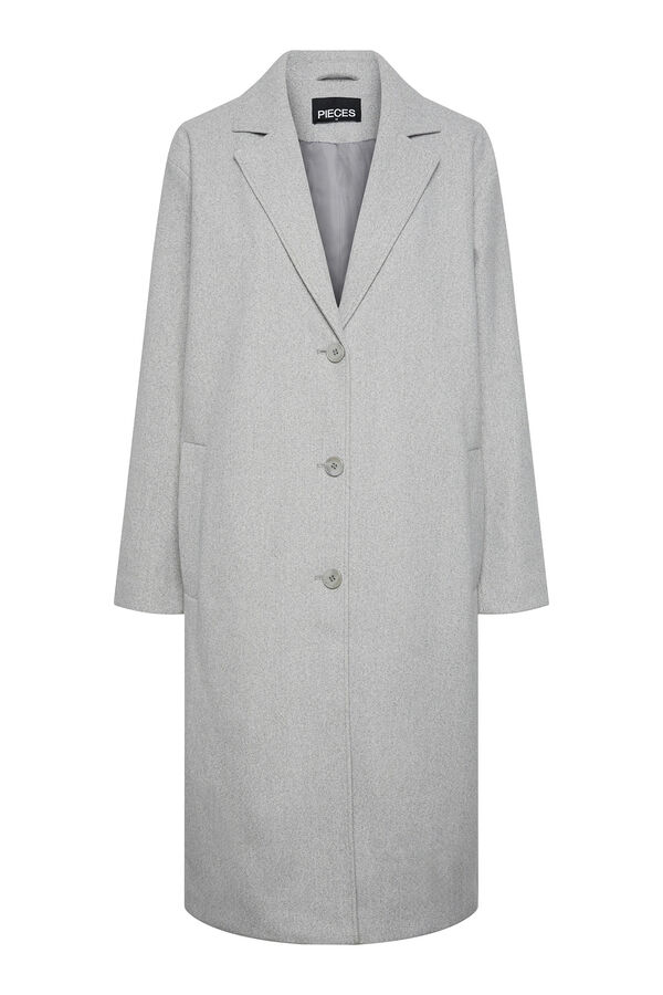 Pieces Sobretudo longo de pano cinzento