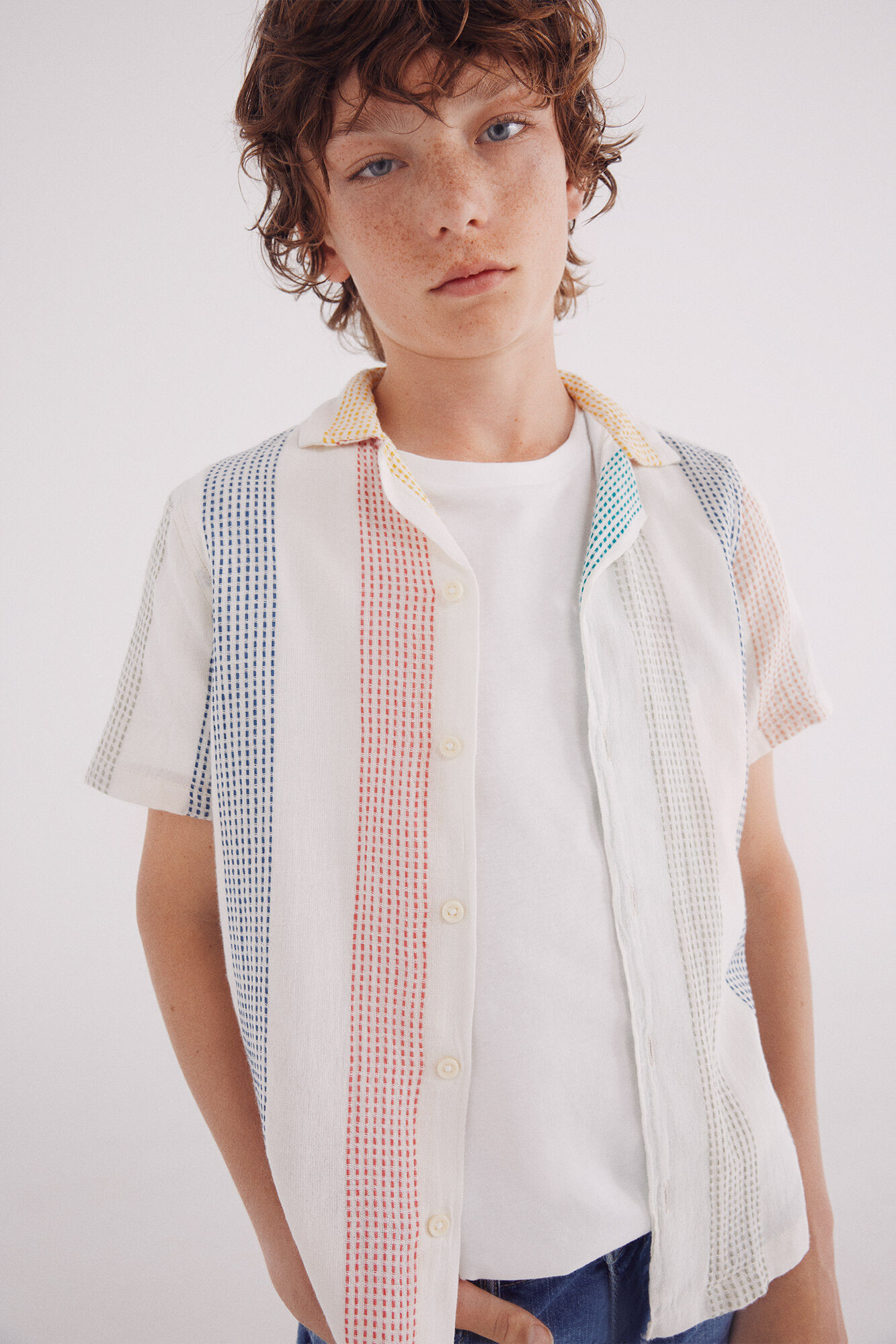 Springfield Kids Camisa manga corta rayas ni&ntilde;o