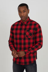 Brave Soul Camisa manga larga con bolsillos rojo