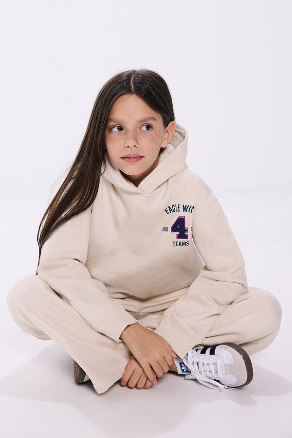 Springfield Kids Sudadera capucha Eagle Wings ni&ntilde;a beige