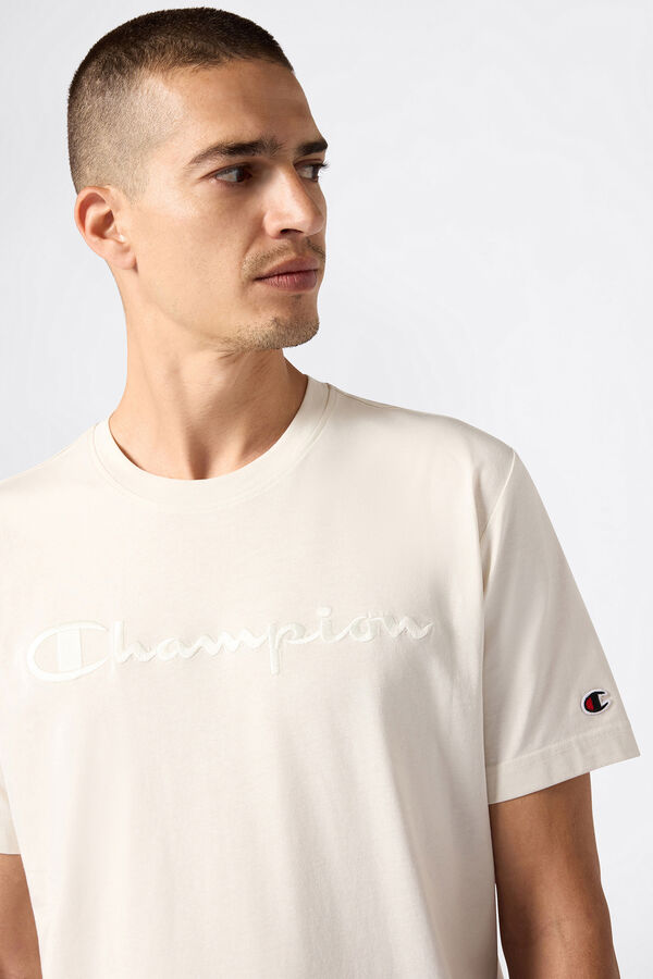Champion Camiseta Champion com gola caixa bege