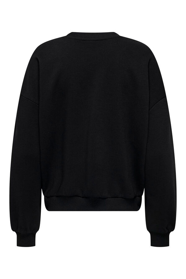 Only Sudadera con flecos brillantes negro
