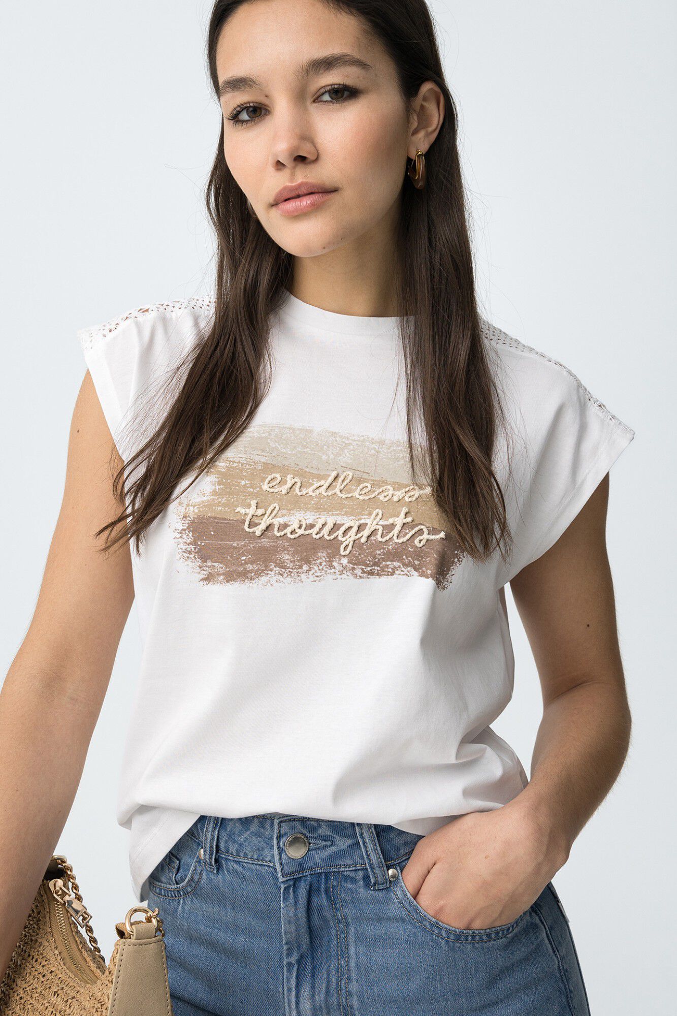 Tiffosi Camiseta com renda
