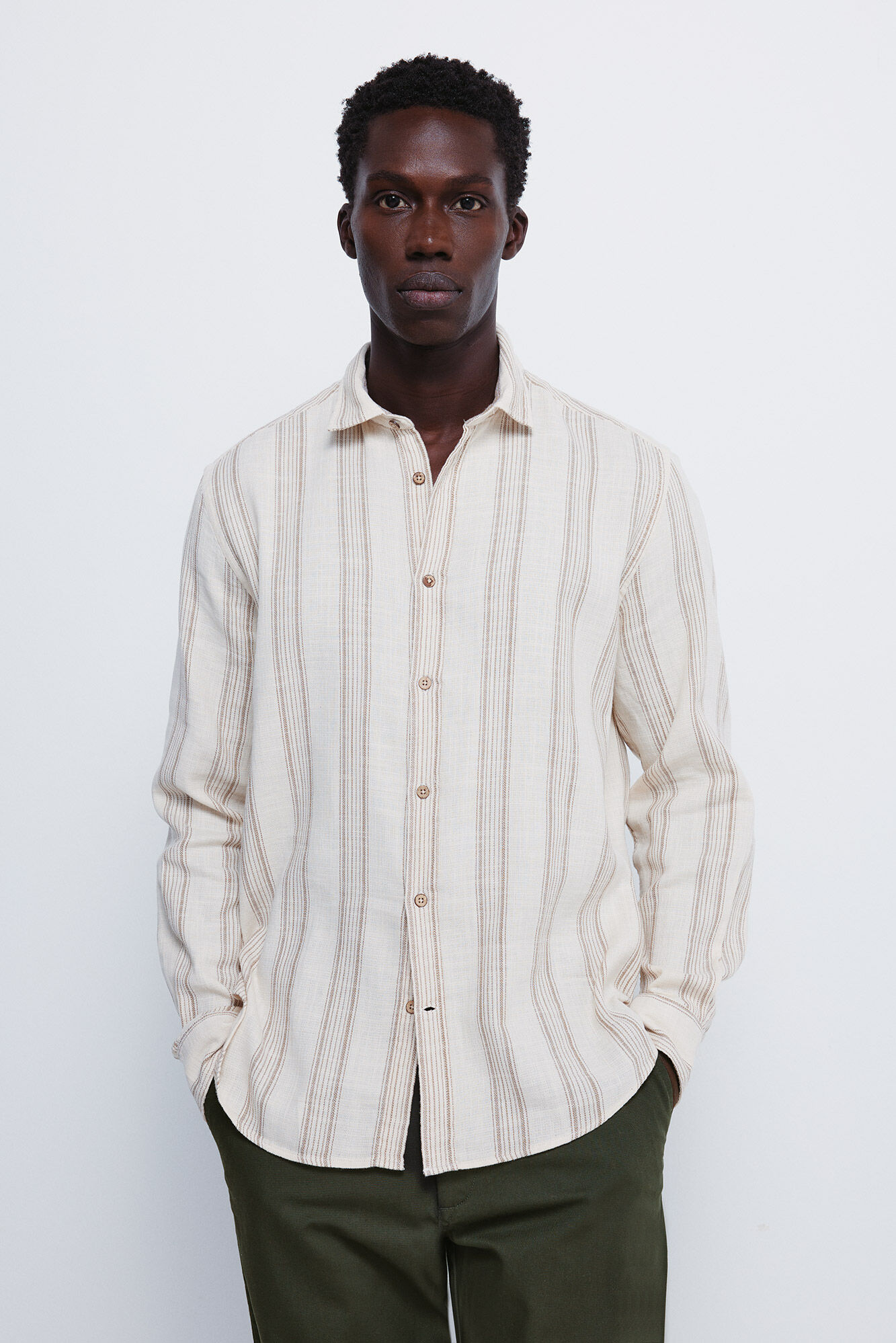 Springfield Camisa r&uacute;stica rayas