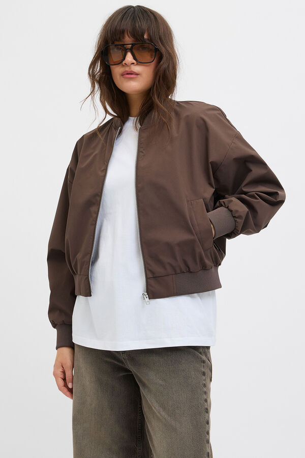 Jack & Jones Blus&atilde;o bomber castanho