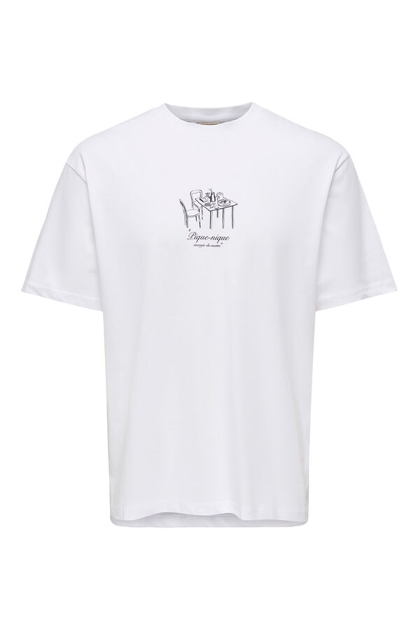 Only & Sons T-shirt manga curta branco