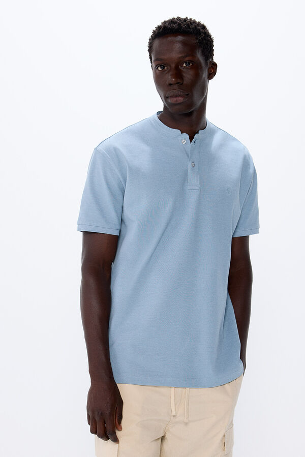 Springfield Polo piqu&eacute; cuello mao azul