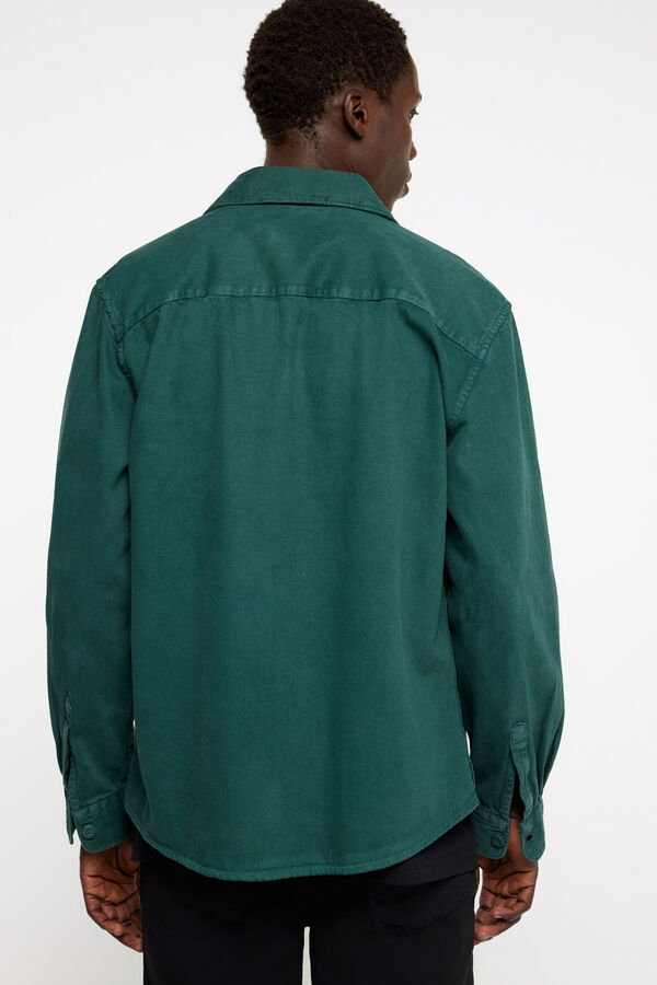 Springfield Sobrecamisa tinte en prenda verde