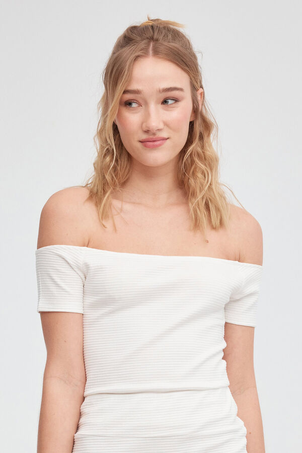 Inside Camiseta Tejido Textura blanco