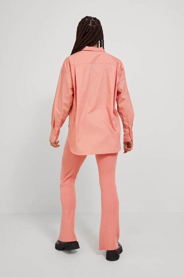 Jack & Jones Camisa de manga larga de popelin rosa
