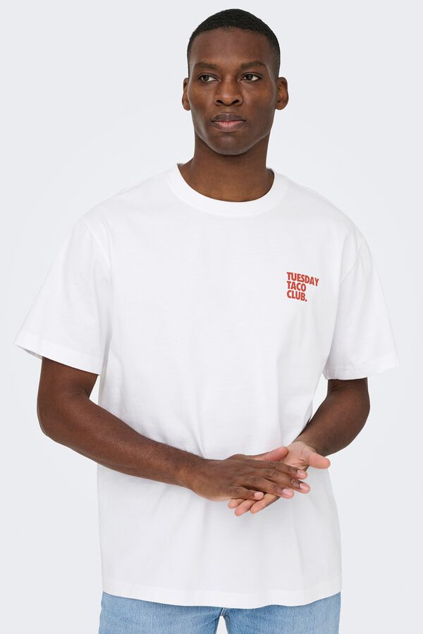 Only & Sons Short sleeve T-shirt branco