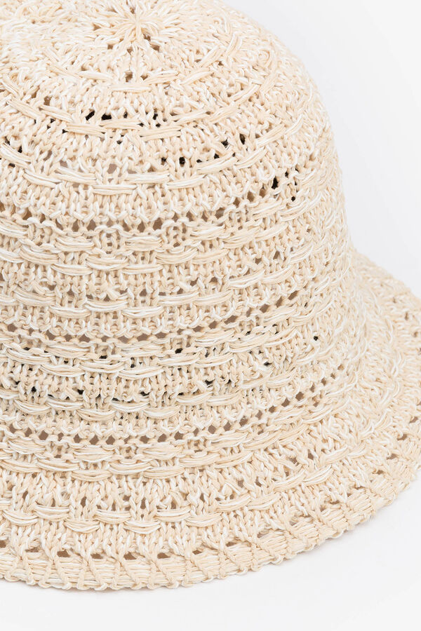 Tiffosi Chapéu bucket efeito palha cru