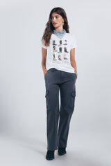 Springfield Pantalones cargo algod&oacute;n gris