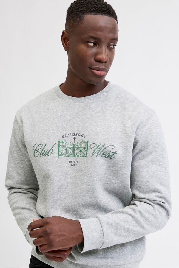 JJ REBEL Sudadera estampado frontal gris