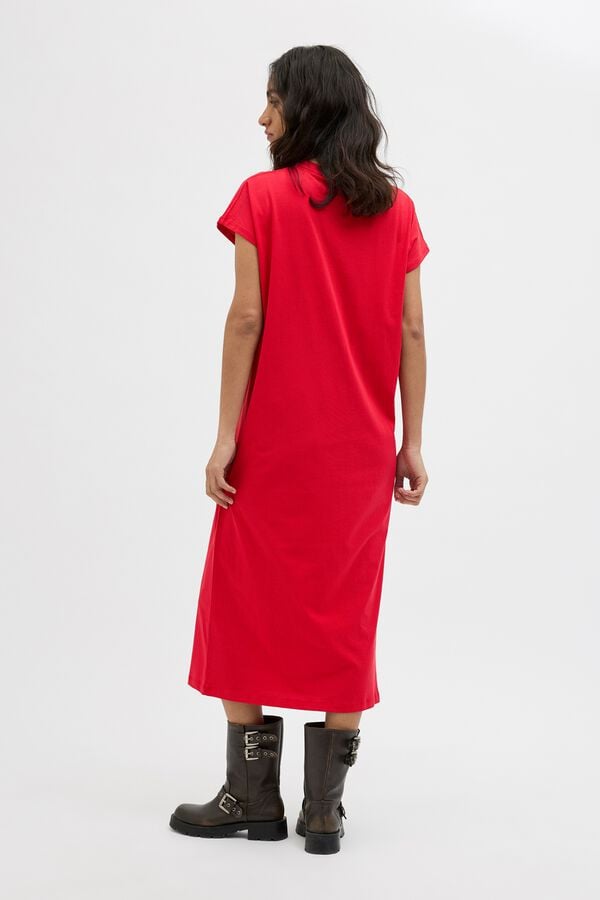 Jack & Jones Vestido longo T-shirt vermelho