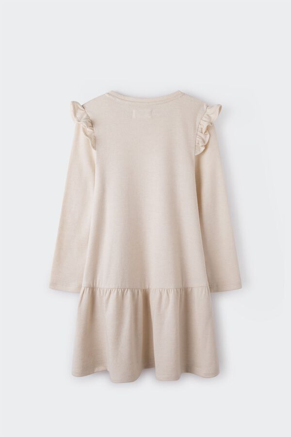 Springfield Kids Vestido crepe menina cru