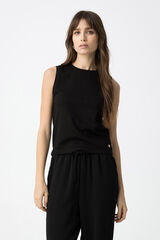 Tiffosi Top básico curto preto