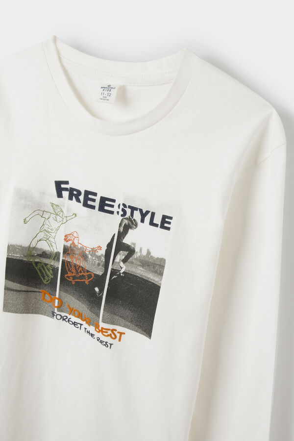 Springfield Camiseta freestyle niño blanco