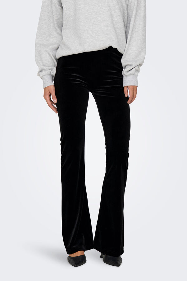 Only Pantalón de campana estrecha negro