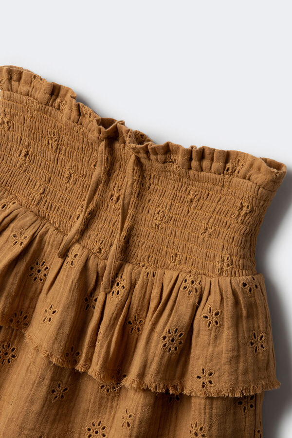 Springfield Kids Saia bordado suíço menina amarelo