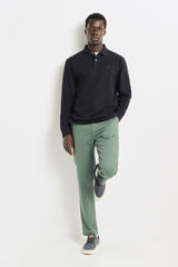 Springfield Polo b&aacute;sico manga larga Springfrield azul