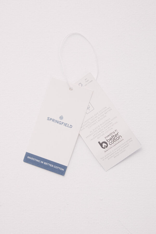 Springfield Cal&ccedil;a cal&ccedil;as chino slim fit com micro estampa azul