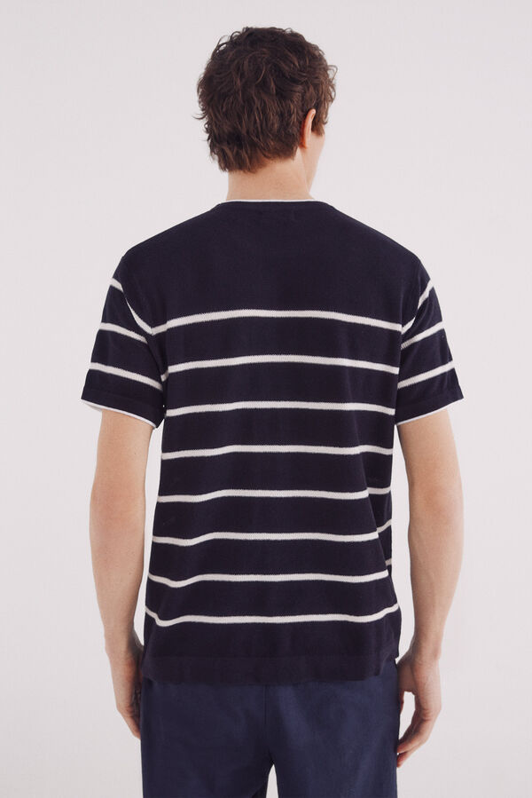 Springfield Jersey manga corta rayas y estructura azul