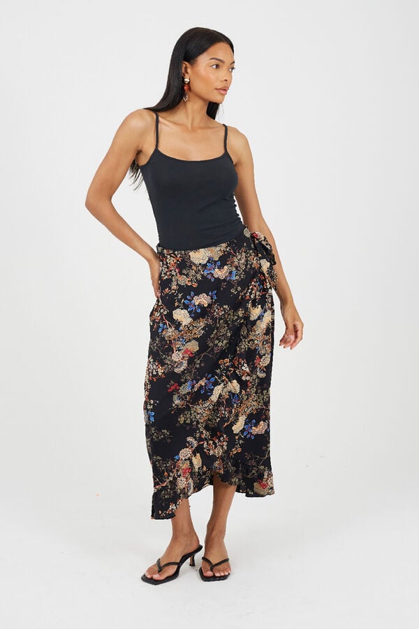 Brave Soul Saia com estampado floral branco