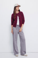Springfield Pantalones jogger anchos burdeos