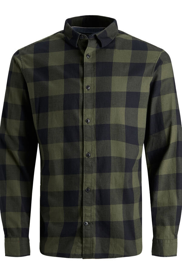 Jack & Jones Camisa regular fit cuadros verde