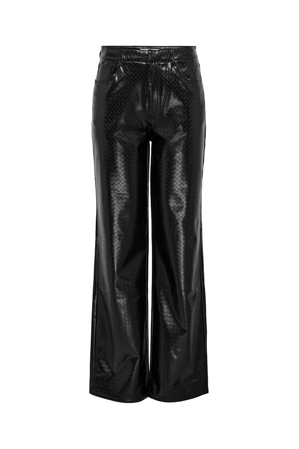 Only Cal&ccedil;a largas de couro vegano preto