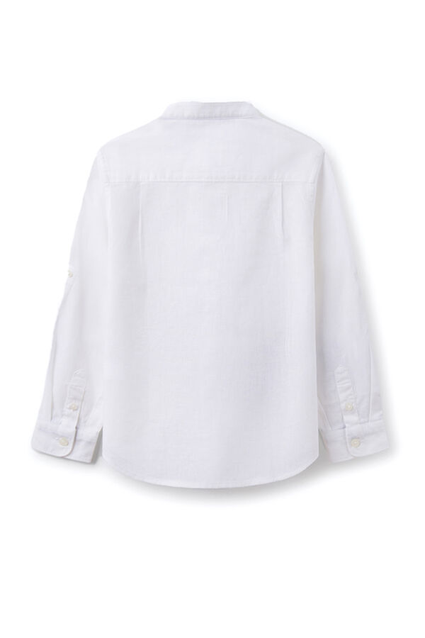 Springfield Kids Camisa lino ni&ntilde;o blanco